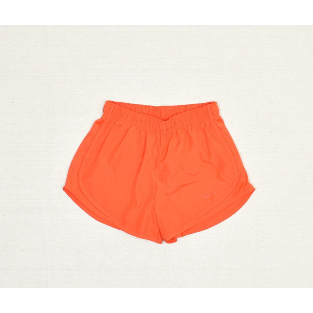 Nike Women Dri Fit Polyester Orange Size S Lined Run Workout Gym